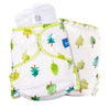 White maxima reusable cloth diaper with water coloured trees