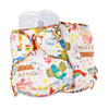 Maxima reusable cloth diaper with rainbow and birds
