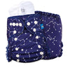 Midnight blue maxima reusable cloth diaper with galaxy designs