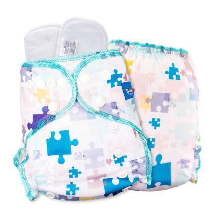 Puzzle designed maxima reusable cloth diaper
