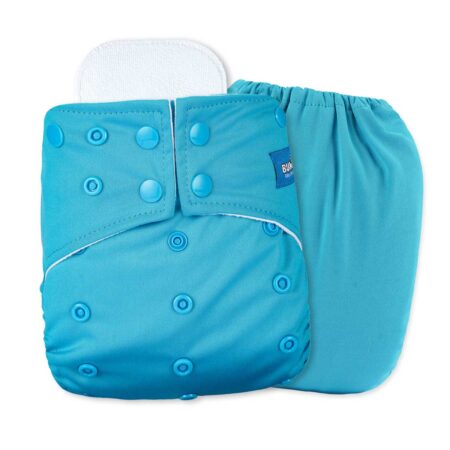 Cyan reusable pocket cloth diaper